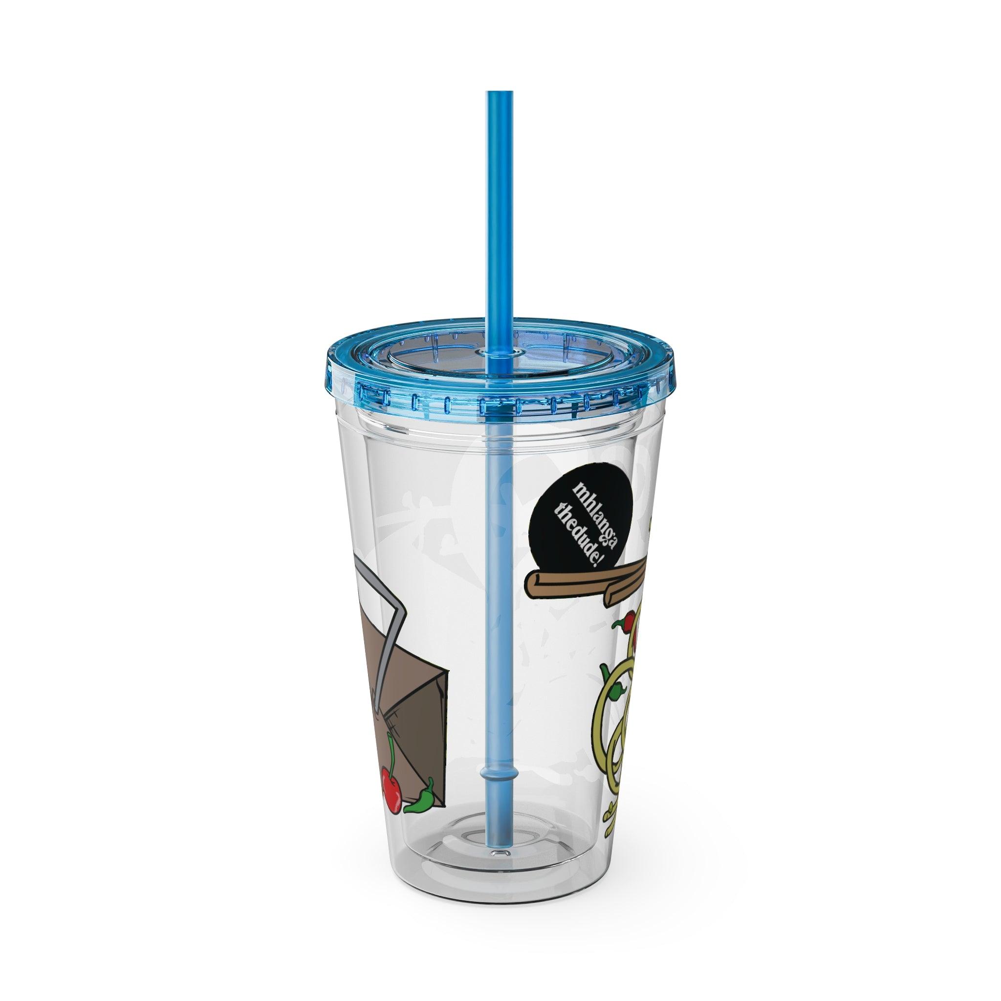 Wave Sauce - Sunsplash Tumbler with Straw, 16oz