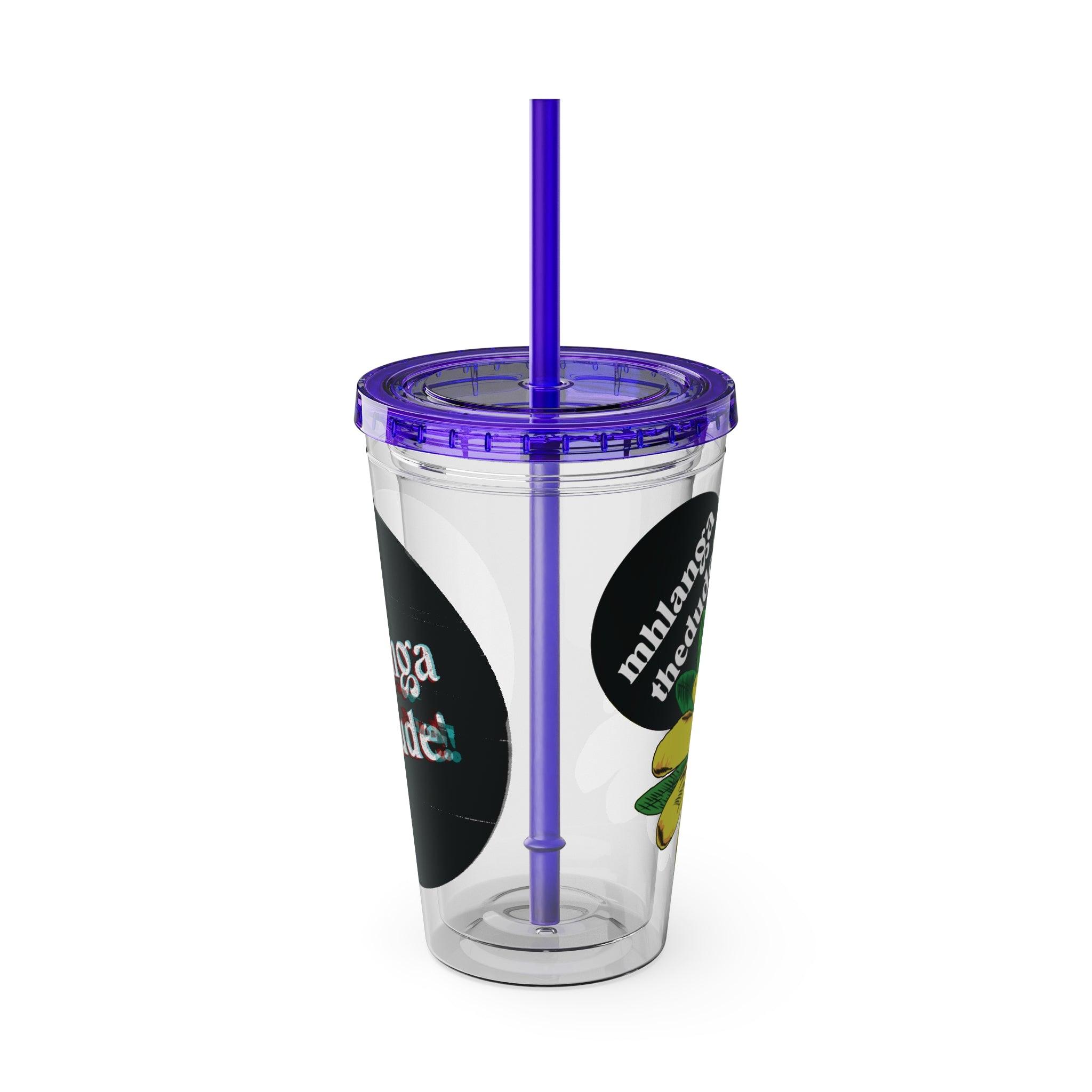 Yellow Sunday - Sunsplash Tumbler with Straw, 16oz