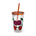 Load image into Gallery viewer, CherryXRaspberry - Sunsplash Tumbler with Straw, 16oz - mhlangathedude!
