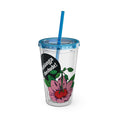 Load image into Gallery viewer, Pink Perennial - Sunsplash Tumbler with Straw, 16oz
