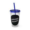 Load image into Gallery viewer, CherryXRaspberry - Sunsplash Tumbler with Straw, 16oz - mhlangathedude!
