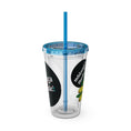 Load image into Gallery viewer, Yellow Sunday - Sunsplash Tumbler with Straw, 16oz
