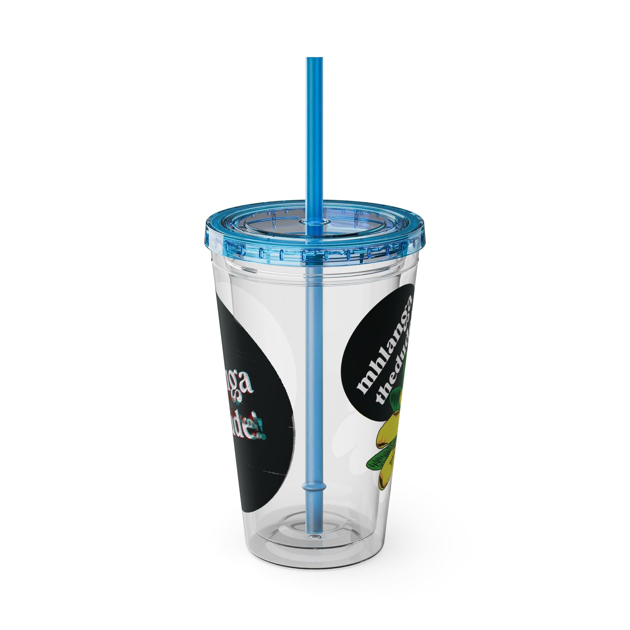 Yellow Sunday - Sunsplash Tumbler with Straw, 16oz