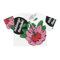 Charger l'image dans la visionneuse de la galerie, Pink Perennial - Crop Tee (AOP) White
