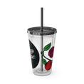 Load image into Gallery viewer, CherryXRaspberry - Sunsplash Tumbler with Straw, 16oz - mhlangathedude!
