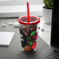 Load image into Gallery viewer, CherryXRaspberry - Sunsplash Tumbler with Straw, 16oz - mhlangathedude!
