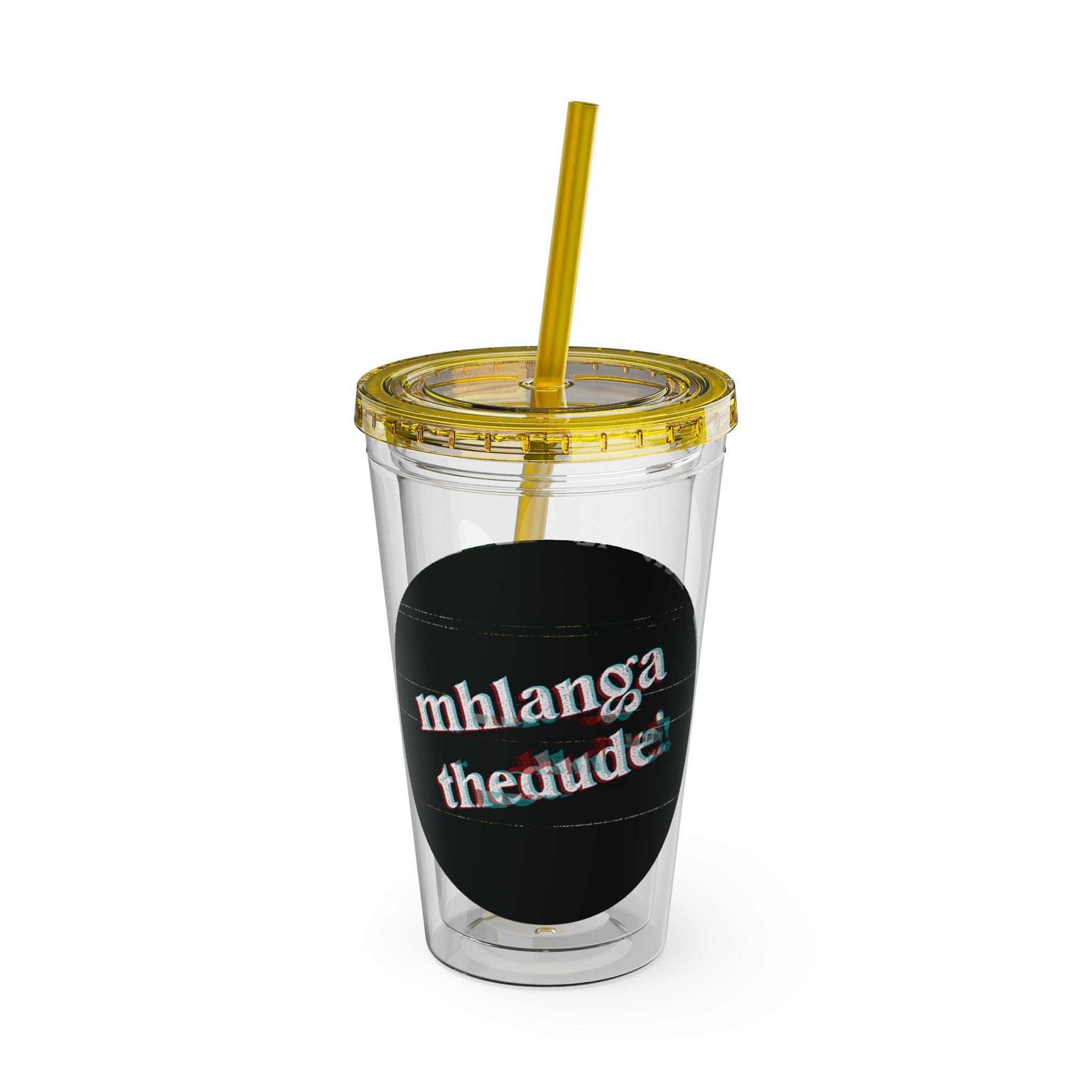 Yellow Sunday - Sunsplash Tumbler with Straw, 16oz