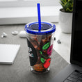 Load image into Gallery viewer, CherryXRaspberry - Sunsplash Tumbler with Straw, 16oz - mhlangathedude!
