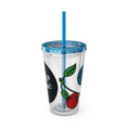 Load image into Gallery viewer, GradientXRaspberry - Sunsplash Tumbler with Straw, 16oz
