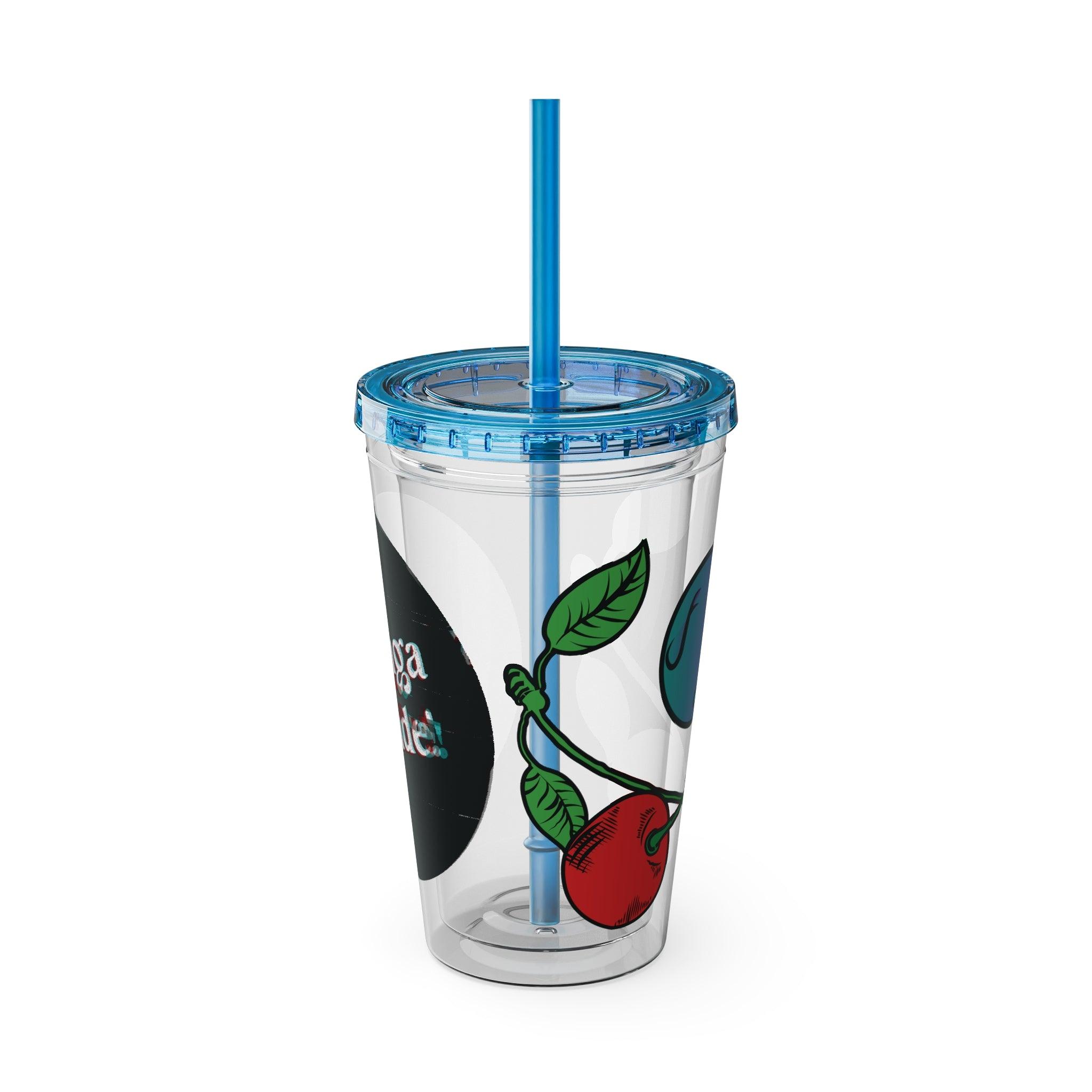 GradientXRaspberry - Sunsplash Tumbler with Straw, 16oz