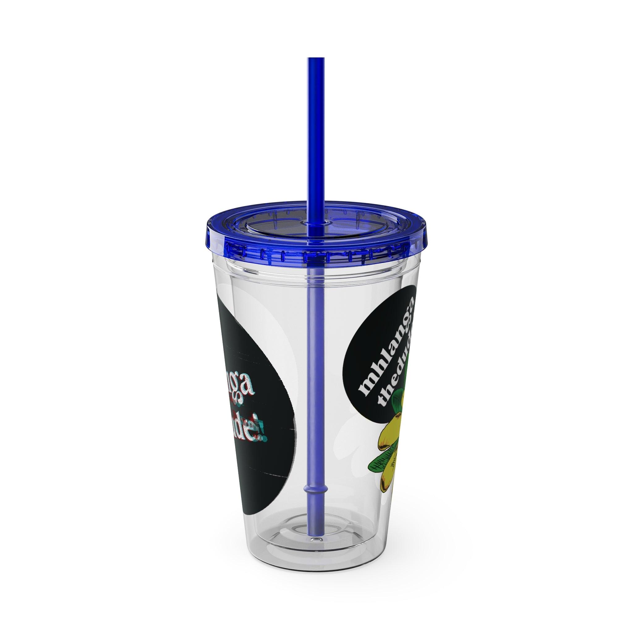 Yellow Sunday - Sunsplash Tumbler with Straw, 16oz