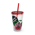 Load image into Gallery viewer, Pink Perennial - Sunsplash Tumbler with Straw, 16oz
