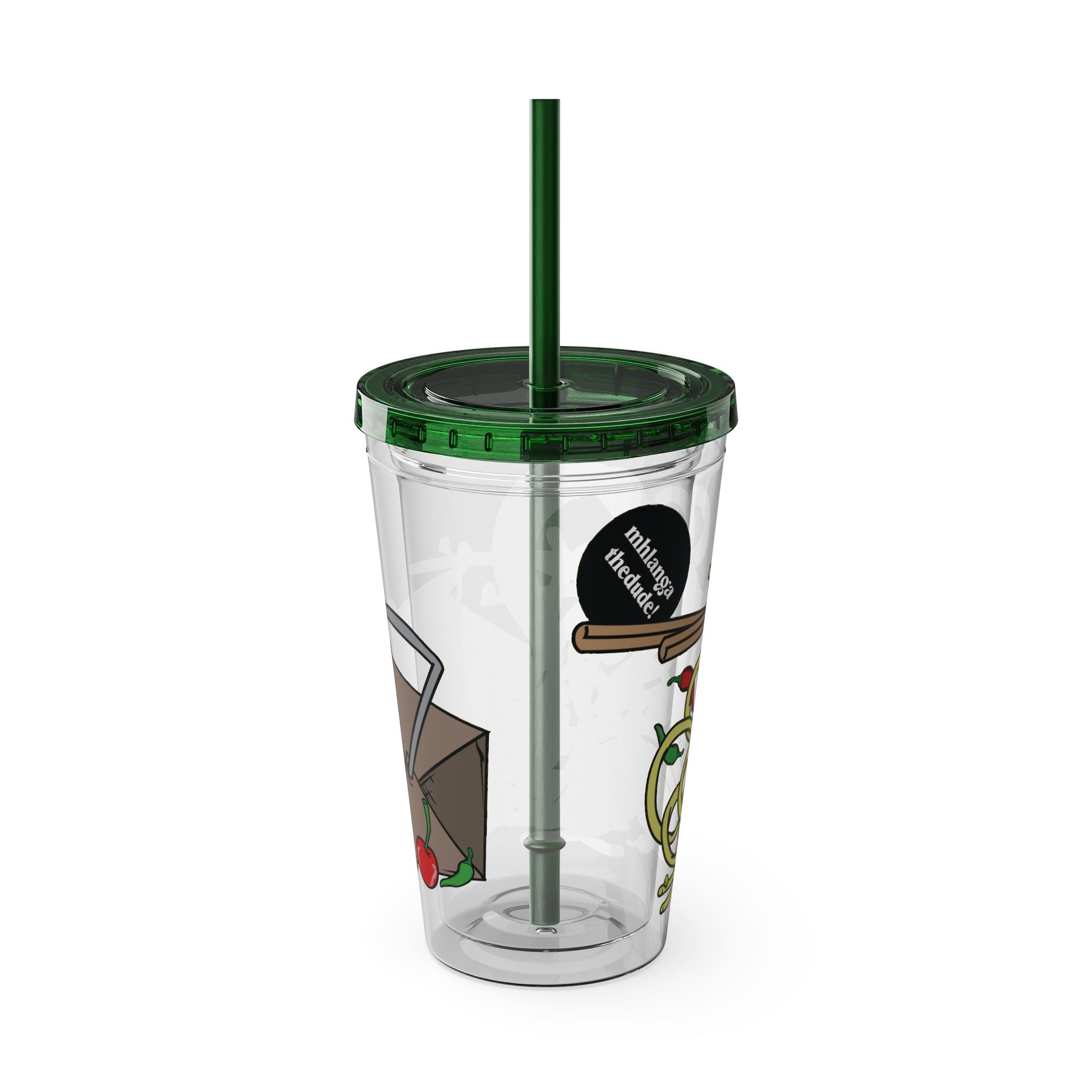 Wave Sauce - Sunsplash Tumbler with Straw, 16oz