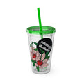 Load image into Gallery viewer, Floweret - Sunsplash Tumbler with Straw, 16oz - mhlangathedude!
