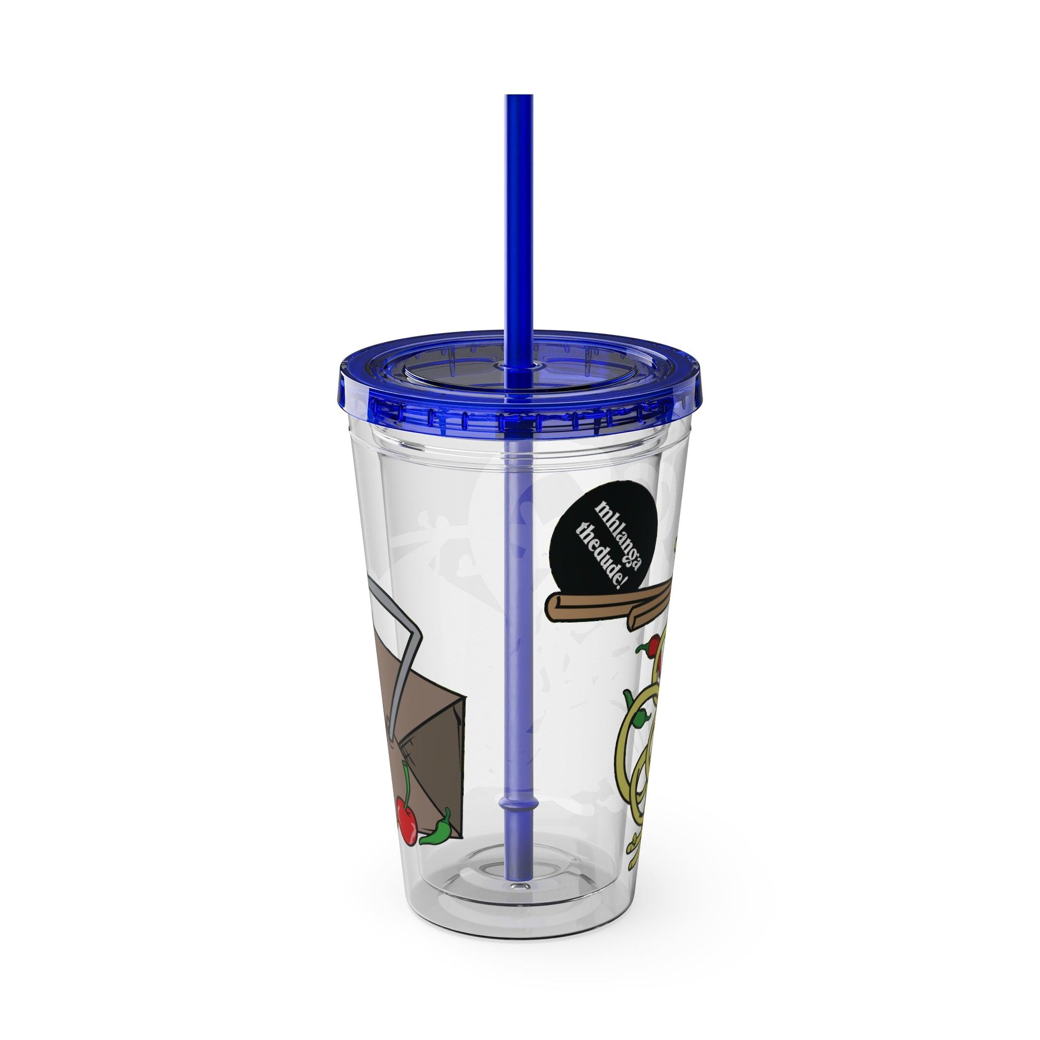 Wave Sauce - Sunsplash Tumbler with Straw, 16oz