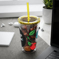 Load image into Gallery viewer, GradientXRaspberry - Sunsplash Tumbler with Straw, 16oz - mhlangathedude!
