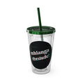 Load image into Gallery viewer, GradientXRaspberry - Sunsplash Tumbler with Straw, 16oz - mhlangathedude!
