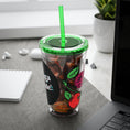 Load image into Gallery viewer, CherryXRaspberry - Sunsplash Tumbler with Straw, 16oz - mhlangathedude!
