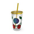 Load image into Gallery viewer, GradientXRaspberry - Sunsplash Tumbler with Straw, 16oz
