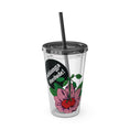 Load image into Gallery viewer, Pink Perennial - Sunsplash Tumbler with Straw, 16oz
