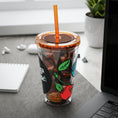 Load image into Gallery viewer, GradientXRaspberry - Sunsplash Tumbler with Straw, 16oz - mhlangathedude!
