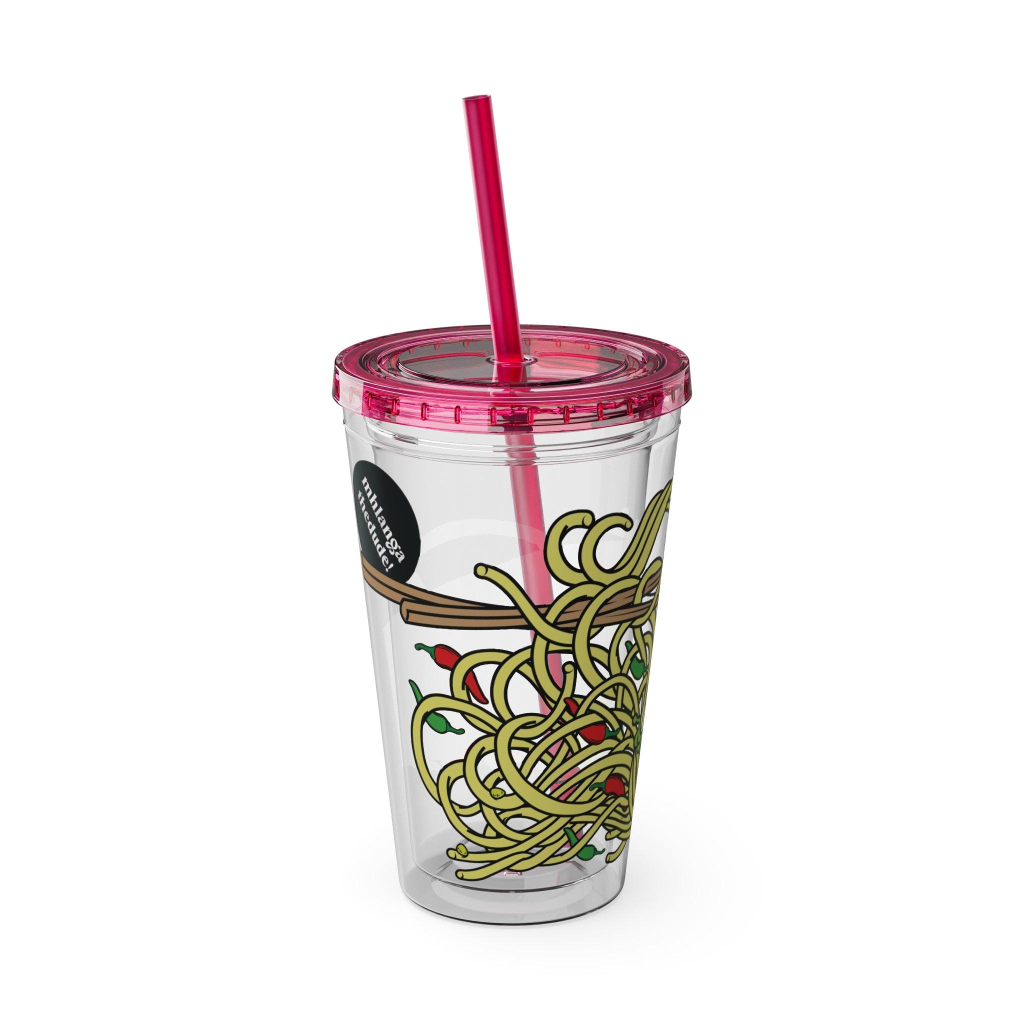 Wave Sauce - Sunsplash Tumbler with Straw, 16oz