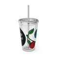 Load image into Gallery viewer, GradientXRaspberry - Sunsplash Tumbler with Straw, 16oz - mhlangathedude!
