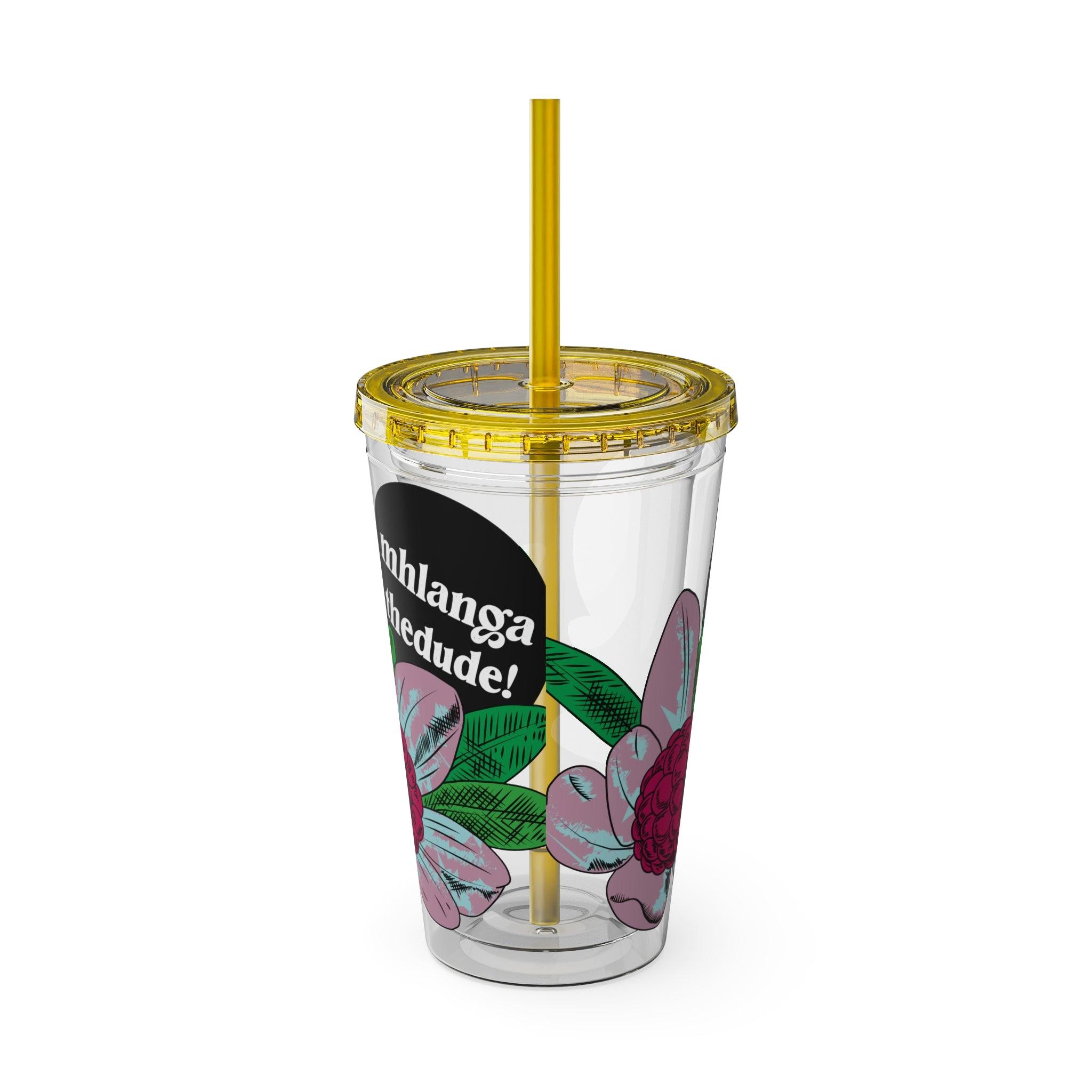 Flowering - Sunsplash Tumbler with Straw, 16oz