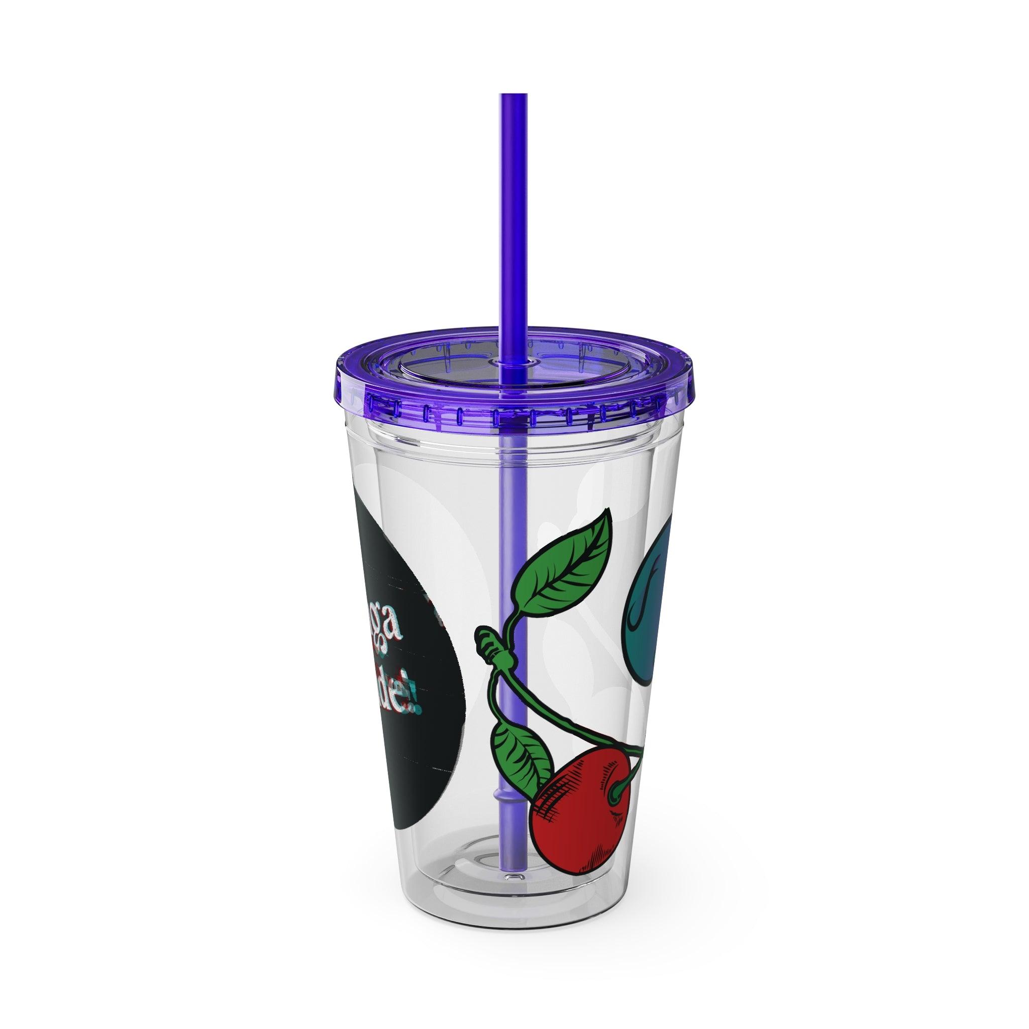 GradientXRaspberry - Sunsplash Tumbler with Straw, 16oz