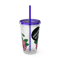 Load image into Gallery viewer, Pink Perennial - Sunsplash Tumbler with Straw, 16oz
