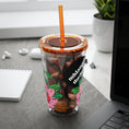 Load image into Gallery viewer, Pink Perennial - Sunsplash Tumbler with Straw, 16oz - mhlangathedude!
