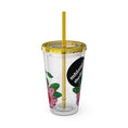 Load image into Gallery viewer, Pink Perennial - Sunsplash Tumbler with Straw, 16oz
