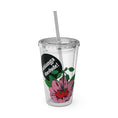 Load image into Gallery viewer, Pink Perennial - Sunsplash Tumbler with Straw, 16oz
