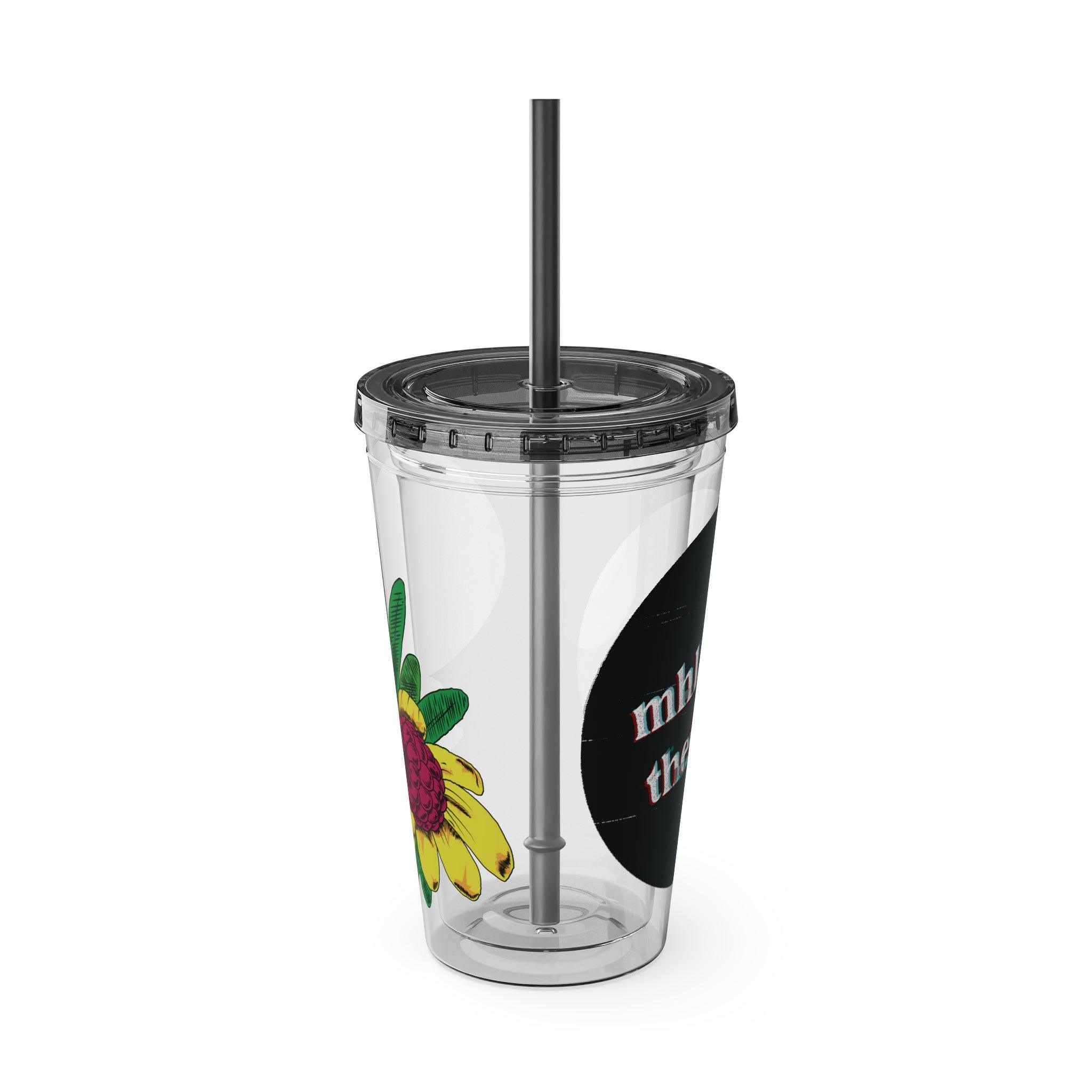 Yellow Sunday - Sunsplash Tumbler with Straw, 16oz