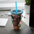 Load image into Gallery viewer, Floweret - Sunsplash Tumbler with Straw, 16oz - mhlangathedude!
