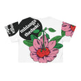 Charger l'image dans la visionneuse de la galerie, Pink Perennial - Crop Tee (AOP) White
