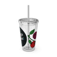 Load image into Gallery viewer, CherryXRaspberry - Sunsplash Tumbler with Straw, 16oz - mhlangathedude!
