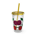 Load image into Gallery viewer, CherryXRaspberry - Sunsplash Tumbler with Straw, 16oz - mhlangathedude!
