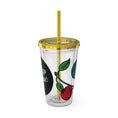 Load image into Gallery viewer, GradientXRaspberry - Sunsplash Tumbler with Straw, 16oz
