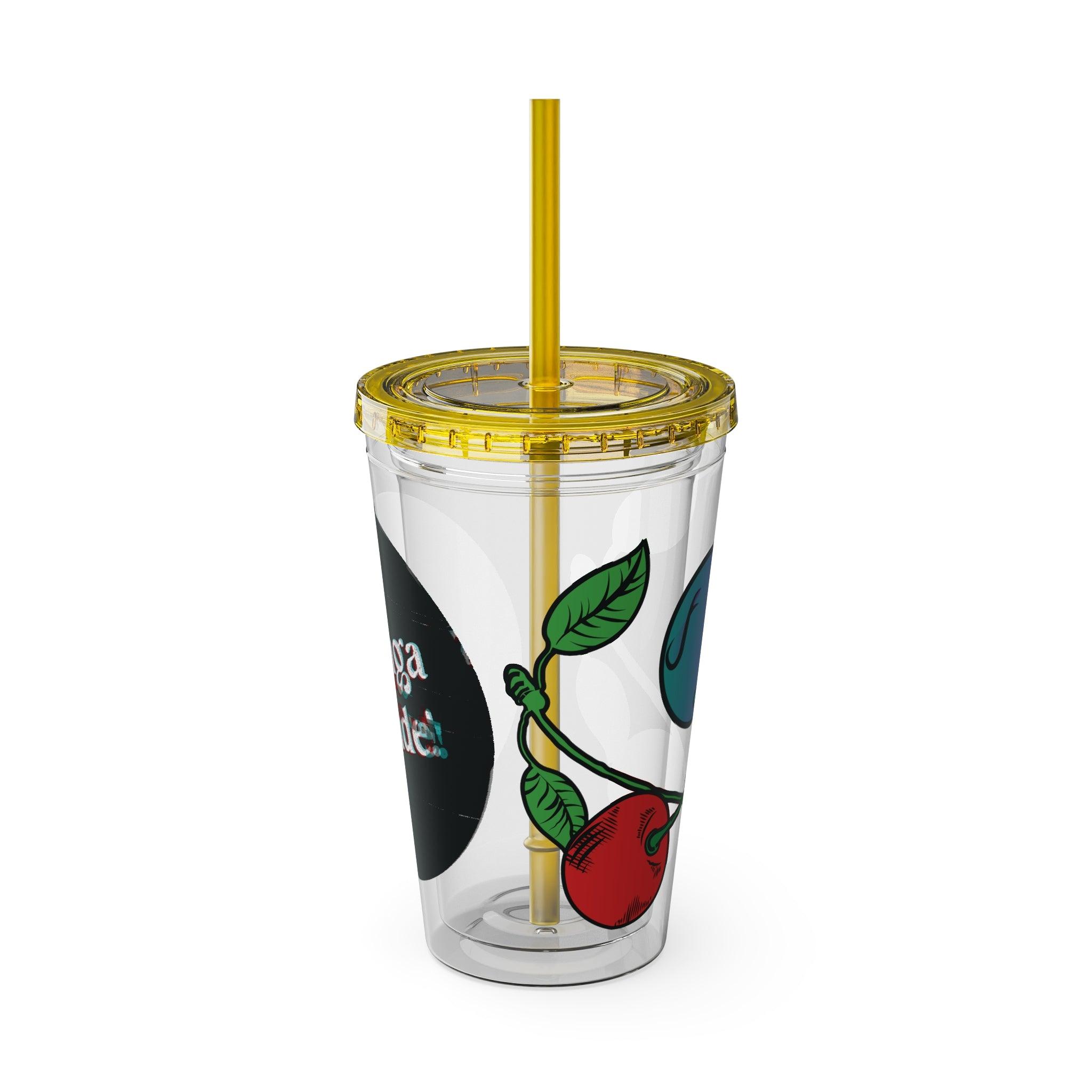 GradientXRaspberry - Sunsplash Tumbler with Straw, 16oz