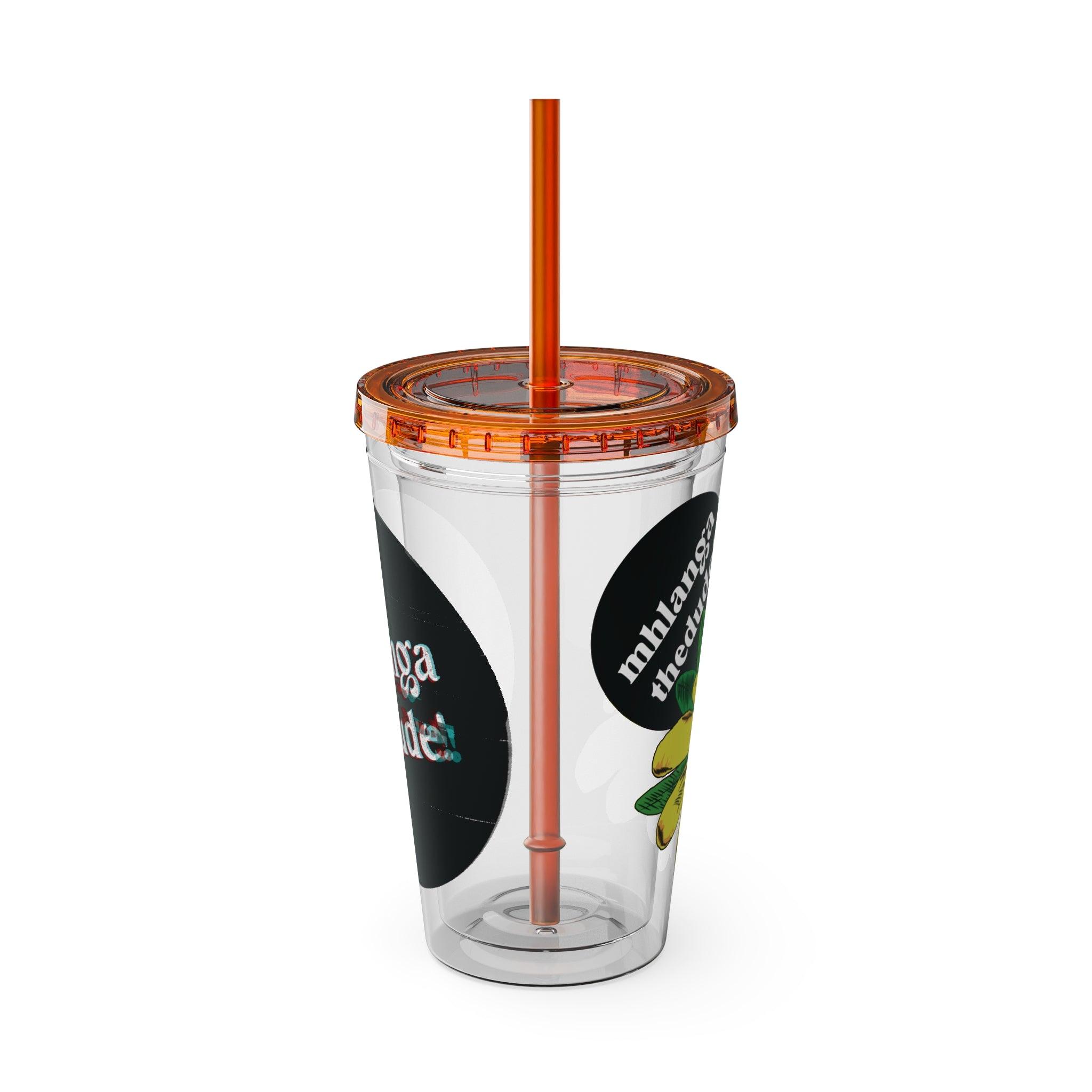 Yellow Sunday - Sunsplash Tumbler with Straw, 16oz