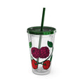 Load image into Gallery viewer, CherryXRaspberry - Sunsplash Tumbler with Straw, 16oz - mhlangathedude!
