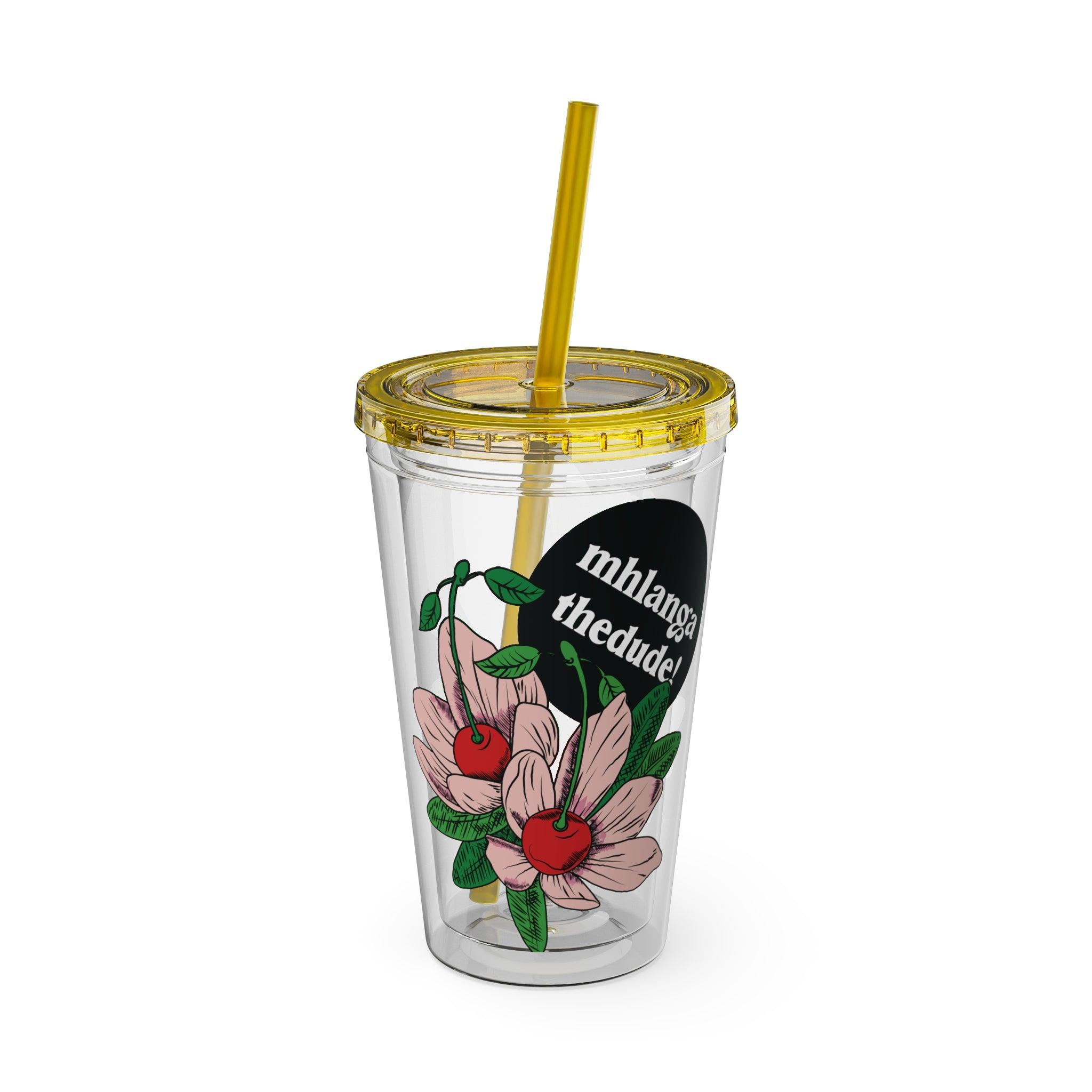 Floweret - Sunsplash Tumbler with Straw, 16oz