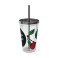 Load image into Gallery viewer, GradientXRaspberry - Sunsplash Tumbler with Straw, 16oz - mhlangathedude!
