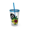 Load image into Gallery viewer, Yellow Sunday - Sunsplash Tumbler with Straw, 16oz
