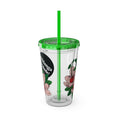 Load image into Gallery viewer, Floweret - Sunsplash Tumbler with Straw, 16oz - mhlangathedude!
