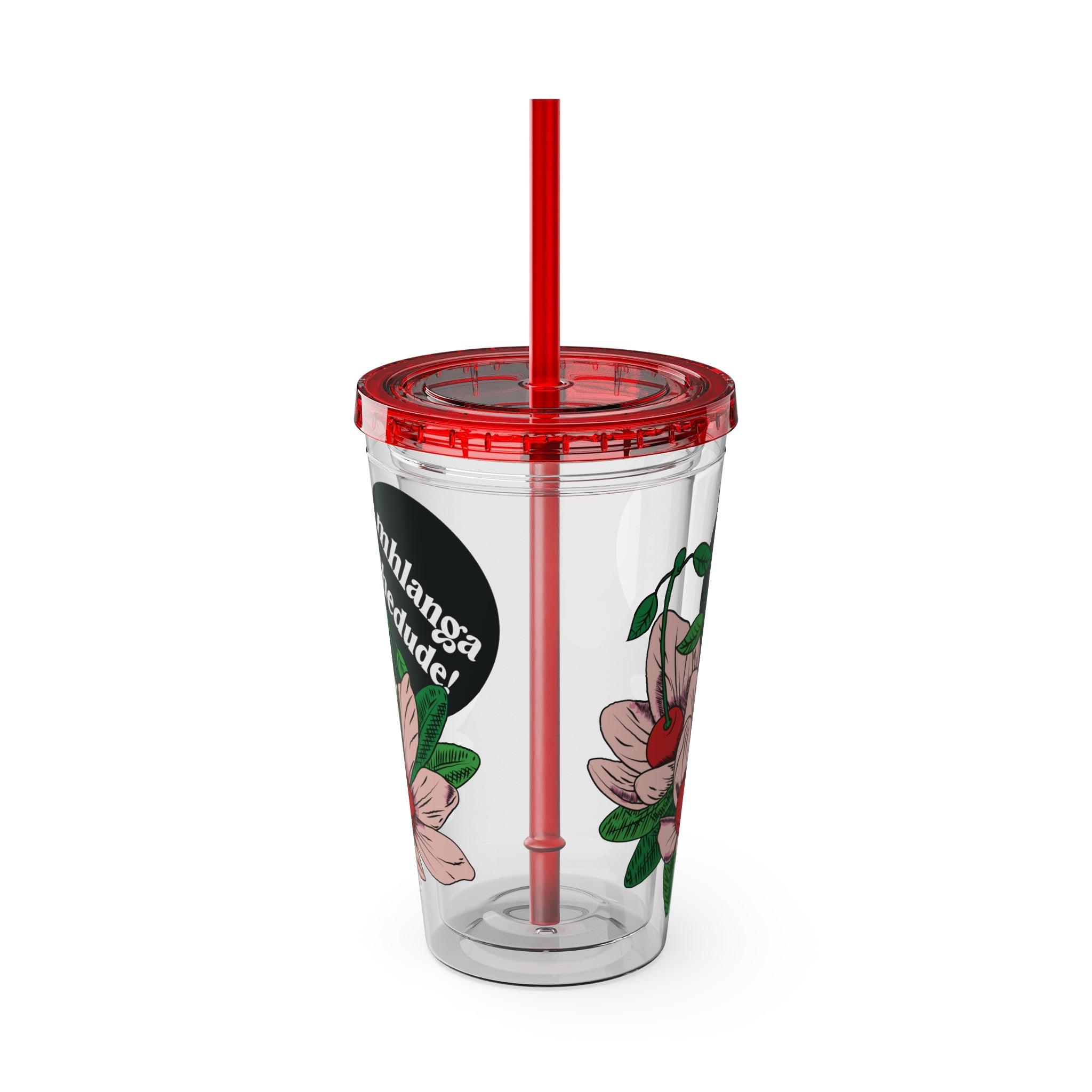 Floweret - Sunsplash Tumbler with Straw, 16oz