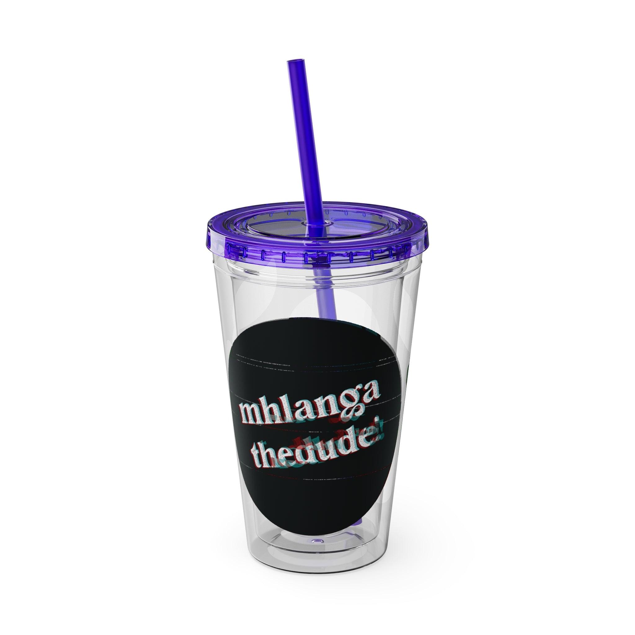 GradientXRaspberry - Sunsplash Tumbler with Straw, 16oz - mhlangathedude!