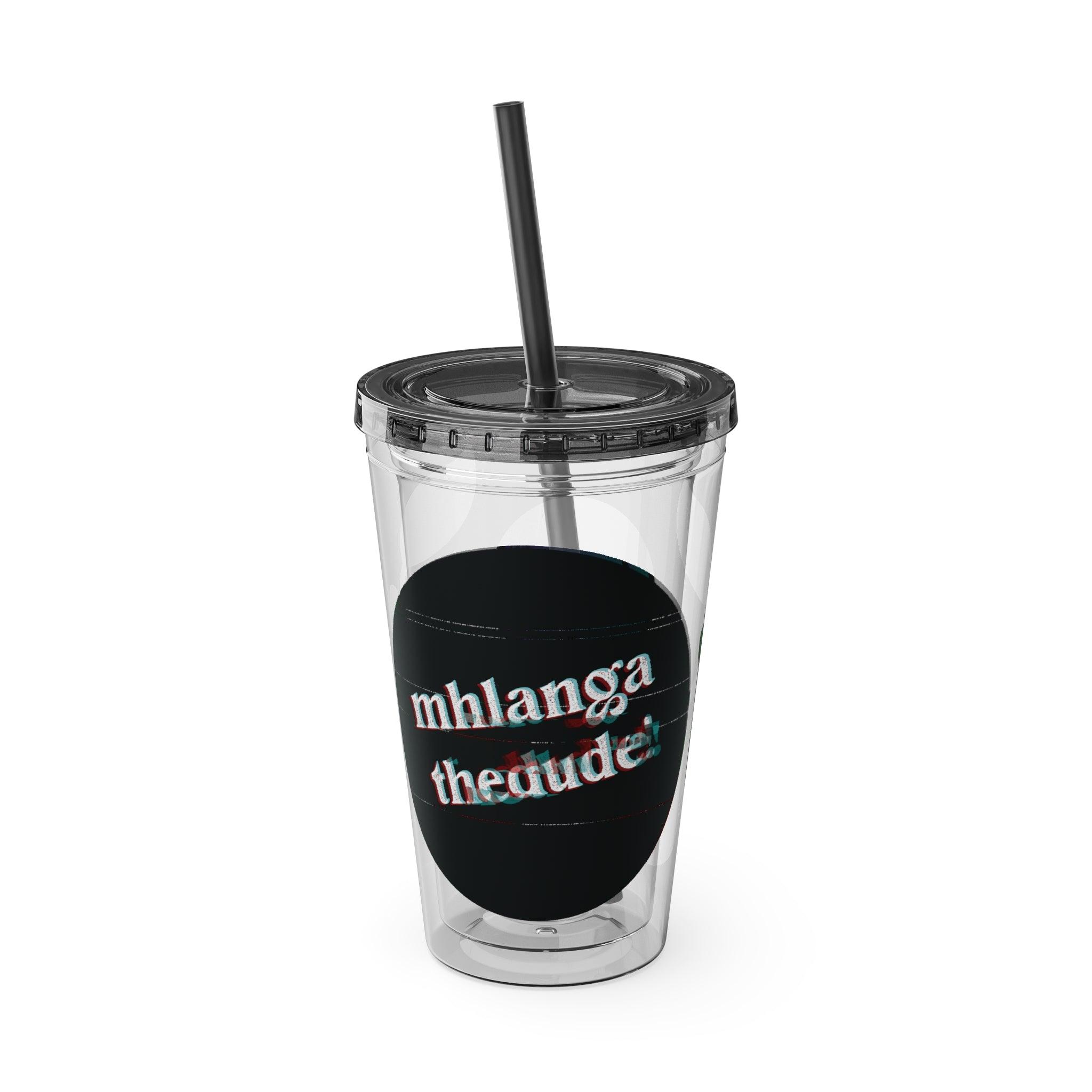 GradientXRaspberry - Sunsplash Tumbler with Straw, 16oz - mhlangathedude!