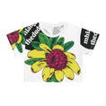 Charger l'image dans la visionneuse de la galerie, Yellow Sunday - Crop Tee (AOP) White
